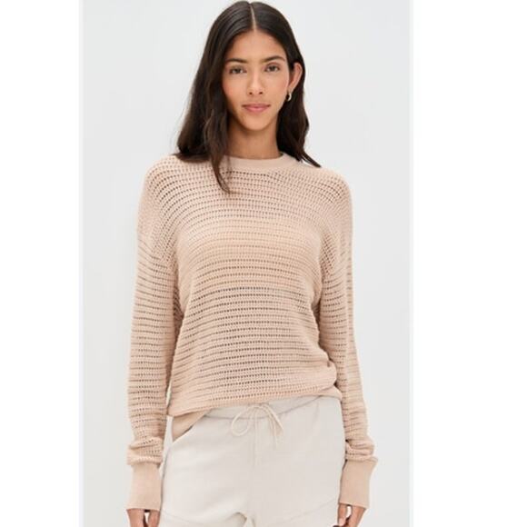 Varley Kershaw Mesh Knit Sweater in Moonlight L - Picture 3 of 10